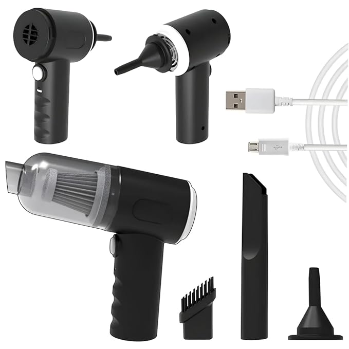 Xech Portable Car Vacuum Cleaner – USB Rechargeable 2-in-1