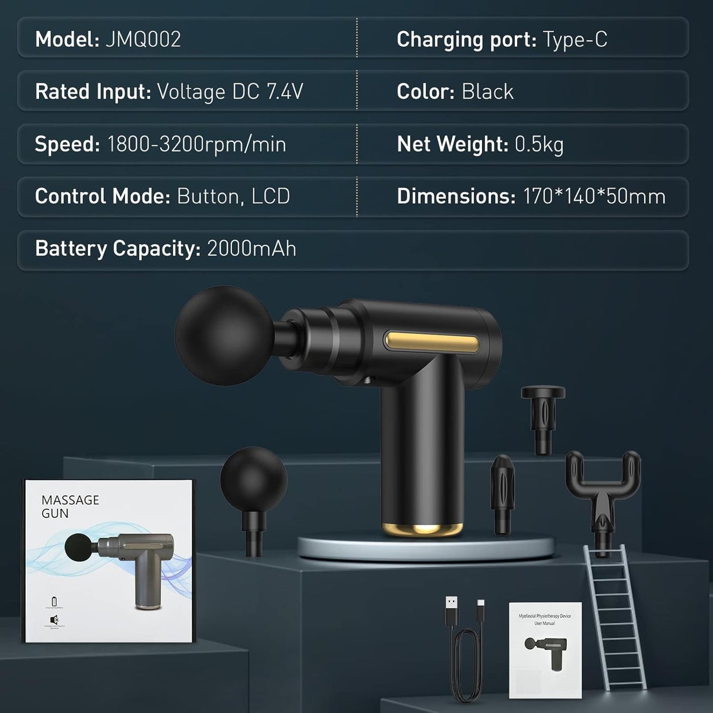 Rechargeable Gun Massager - Relaxation, Recovery & Wellness