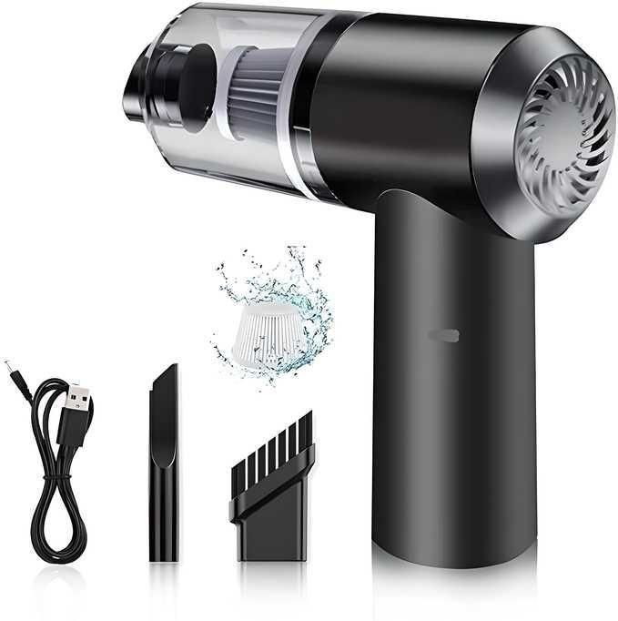 Portable Car Vacuum Cleaner – USB Rechargeable 2-in-1