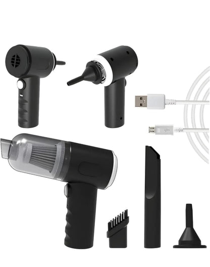 Portable Car Vacuum Cleaner – USB Rechargeable 2-in-1