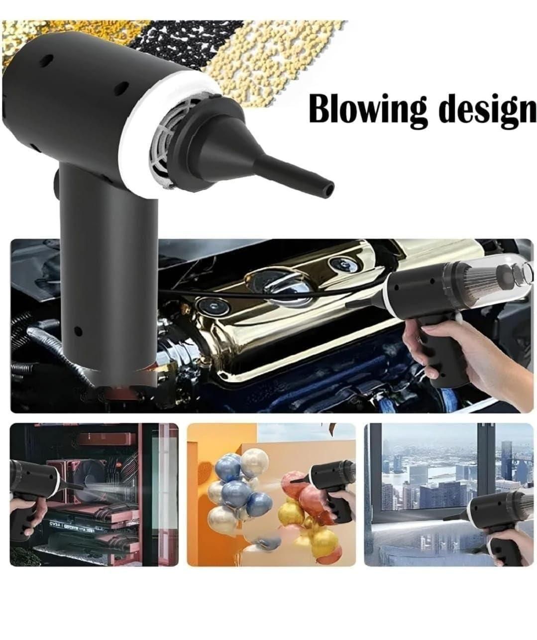 Portable Car Vacuum Cleaner – USB Rechargeable 2-in-1