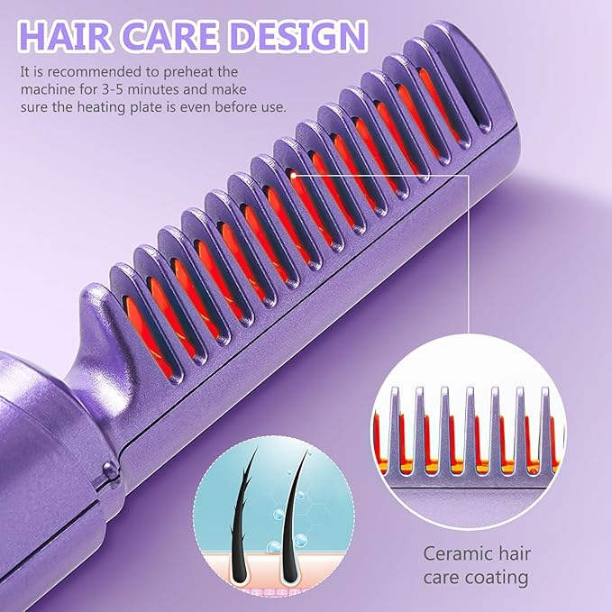 Portable Mini Hair Straightener – Cordless & Rechargeable