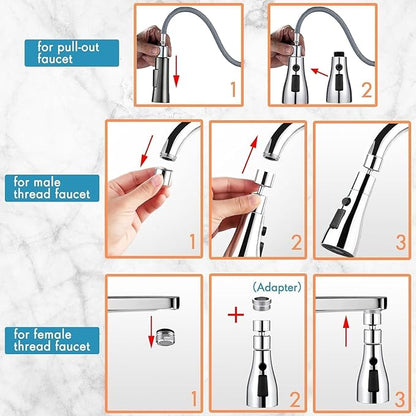 3 Modes Kitchen Sink Faucet