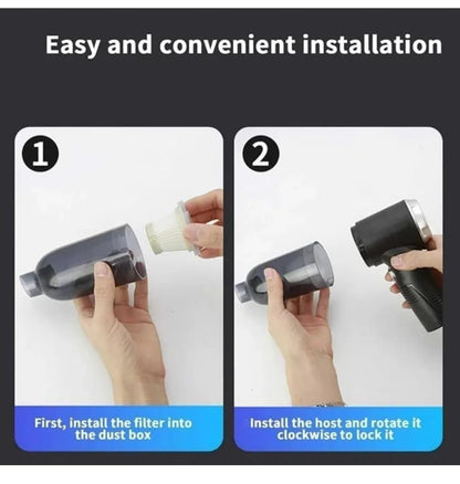 Portable Car Vacuum Cleaner – USB Rechargeable 2-in-1