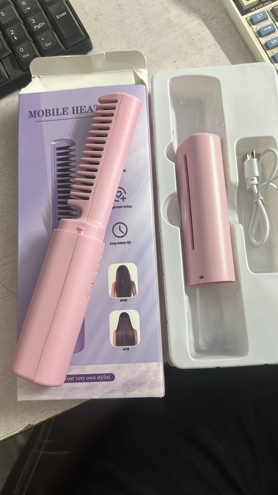 Portable Mini Hair Straightener – Cordless & Rechargeable